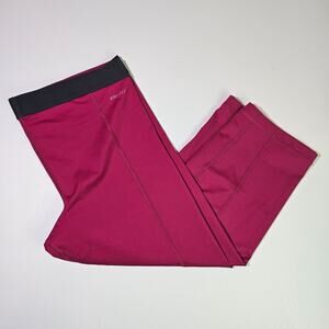 Nike Pro Dri Fit Women's Capris Size XL Pink Stretch Exercise Yoga Running